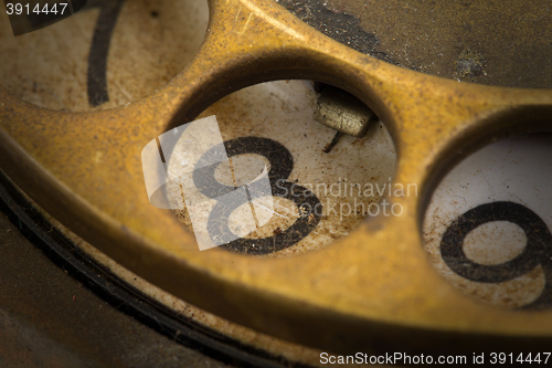 Image of Close up of Vintage phone dial - 8