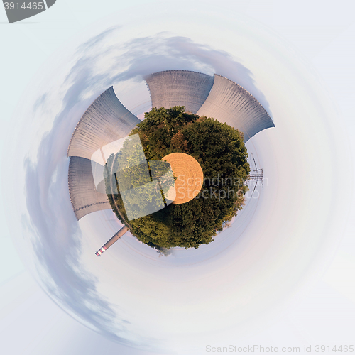 Image of Planet of Cooling towers at the nuclear power plant