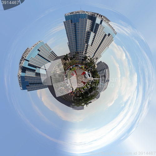 Image of Planet of Building on main street in central Jakarta