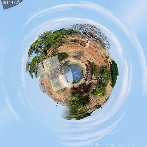 Image of little planet of Chobe river Botswana