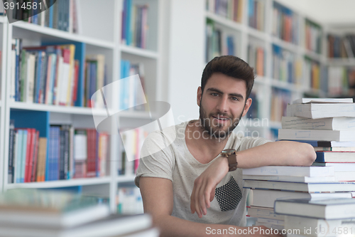 Image of student study  in school library