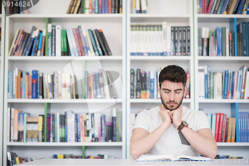 Image of student study  in school library