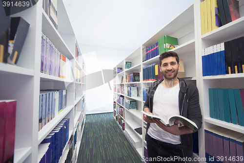 Image of student study  in school library