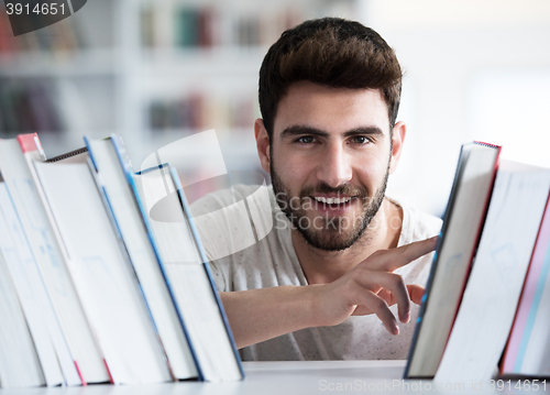 Image of student study  in school library