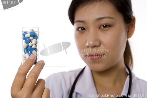 Image of Female Doctor with Pill