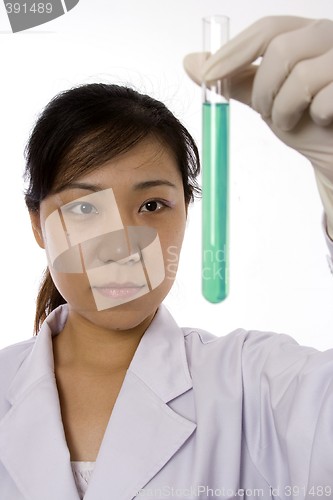 Image of Scientist with Test Tube