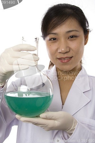 Image of Scientist with Test Tube