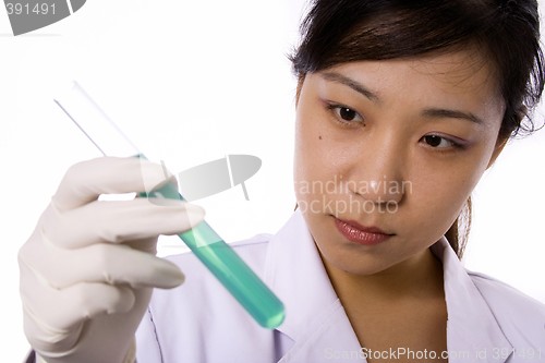 Image of Scientist with Test Tube