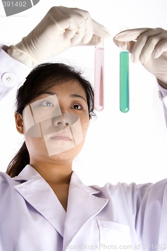 Image of Scientist with Test Tube