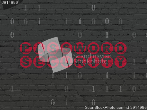 Image of Protection concept: Password Security on wall background