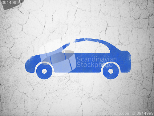 Image of Vacation concept: Car on wall background