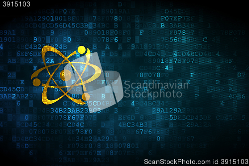 Image of Science concept: Molecule on digital background