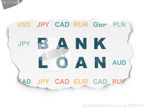 Image of Banking concept: Bank Loan on Torn Paper background