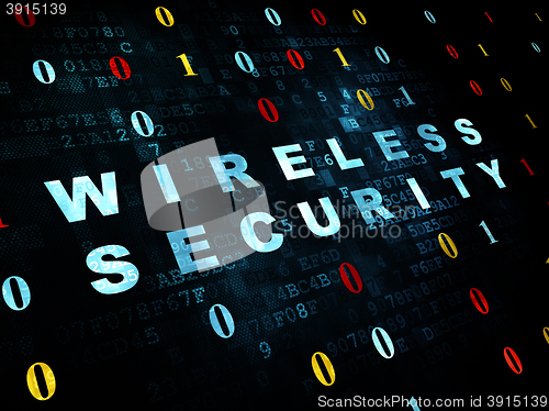 Image of Privacy concept: Wireless Security on Digital background