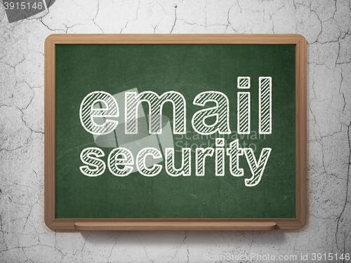 Image of Safety concept: Email Security on chalkboard background