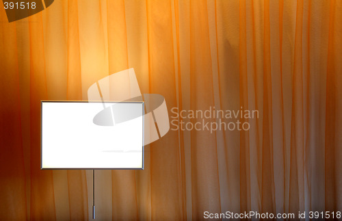 Image of Curtain and lamp