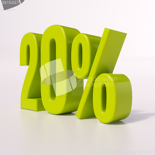 Image of Percentage sign, 20 percent