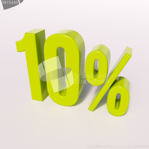 Image of Percentage sign, 10 percent