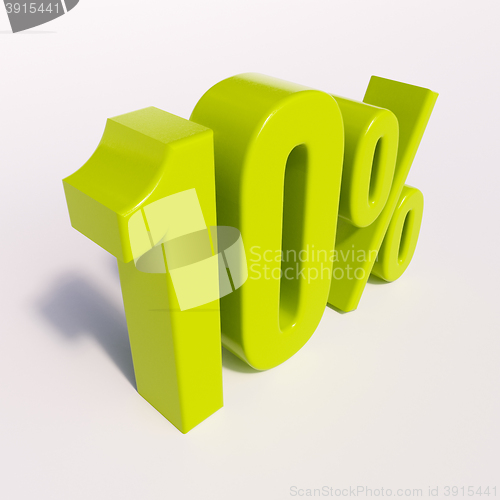 Image of Percentage sign, 10 percent