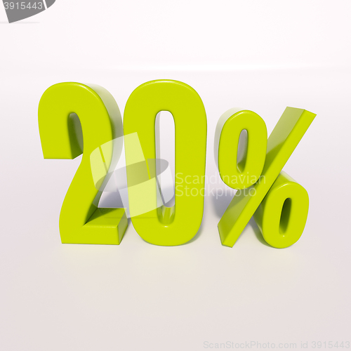 Image of Percentage sign, 20 percent