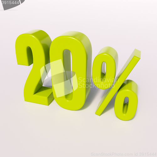 Image of Percentage sign, 20 percent