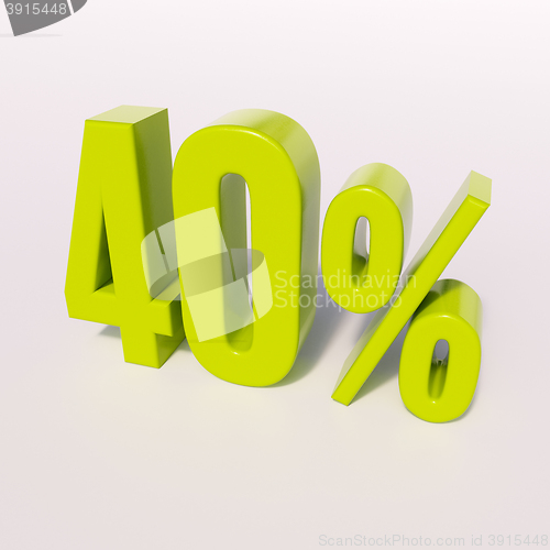 Image of Percentage sign, 40 percent