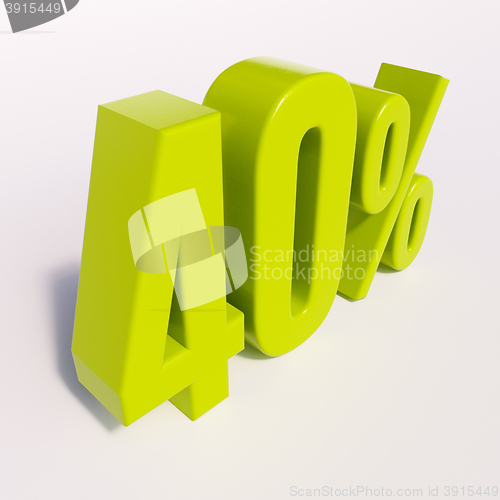 Image of Percentage sign, 40 percent