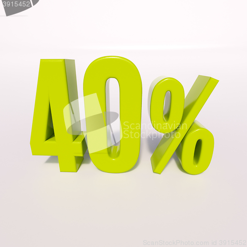 Image of Percentage sign, 40 percent