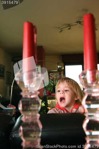 Image of Young girl clowning