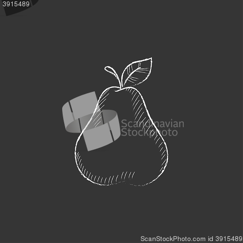 Image of Pear. Drawn in chalk icon.