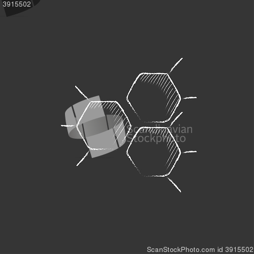 Image of Chemical formula. Drawn in chalk icon.