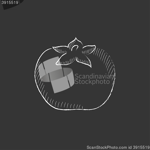 Image of Tomato. Drawn in chalk icon.