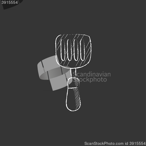 Image of Kitchen spatula. Drawn in chalk icon.