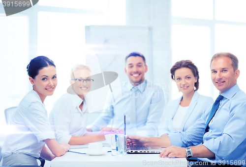 Image of business team having meeting in office