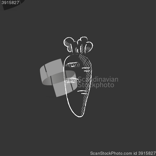Image of Carrot. Drawn in chalk icon.