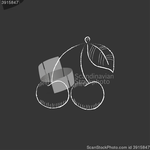 Image of Cherry. Drawn in chalk icon.