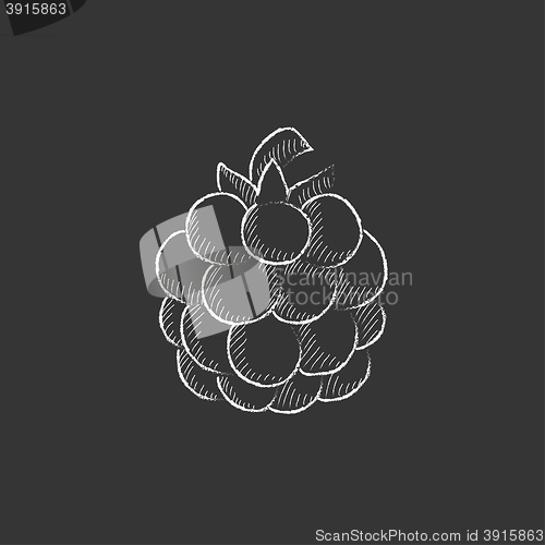 Image of Raspberry. Drawn in chalk icon.