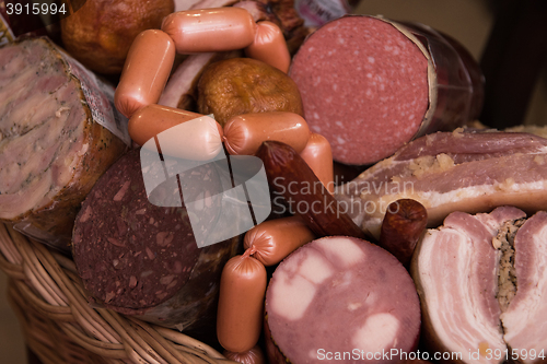 Image of Variety of sausage products
