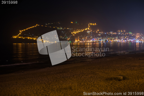 Image of Alanya in the night