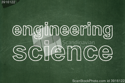 Image of Science concept: Engineering Science on chalkboard background