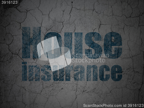 Image of Insurance concept: House Insurance on grunge wall background