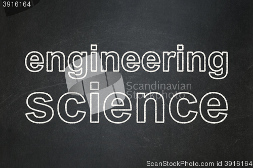 Image of Science concept: Engineering Science on chalkboard background
