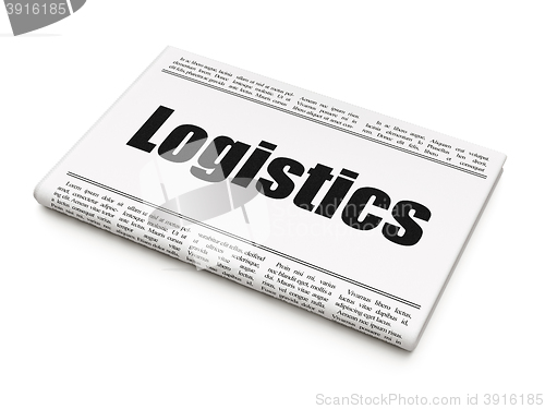 Image of Business concept: newspaper headline Logistics