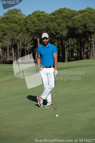 Image of golf player portrait at course