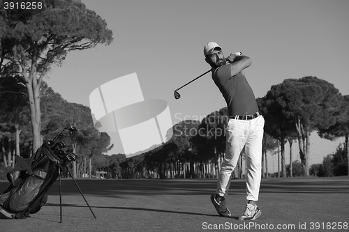 Image of golf player hitting shot