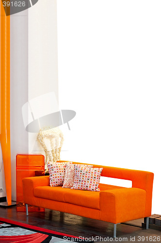 Image of Orange sofa