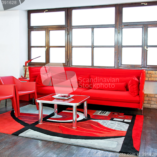 Image of Red living room