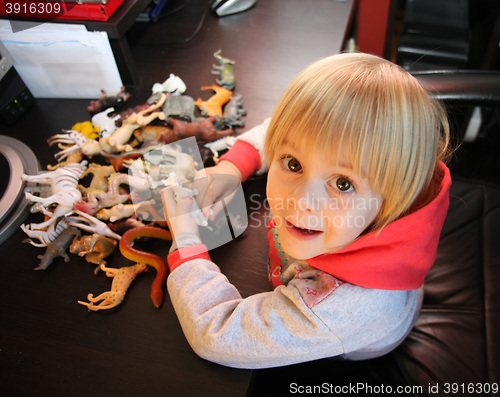 Image of Young girl playing