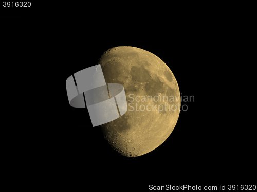 Image of Gibbous moon sepia