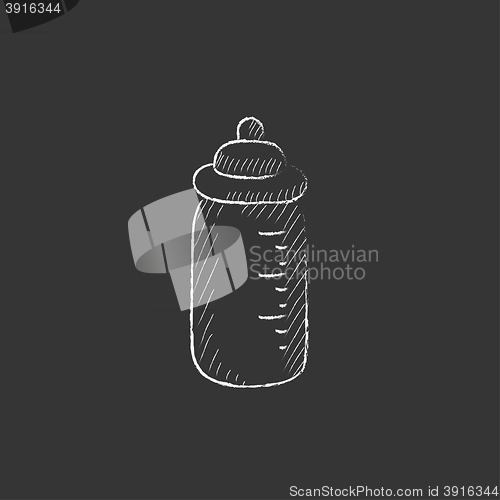 Image of Feeding bottle. Drawn in chalk icon.